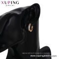 96090 xuping fashion latest gold earring designs Hoop earring in 18k plating china wholesale